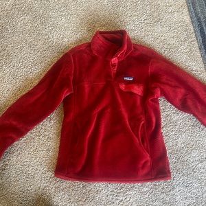 Red Patagonia Fleece Pullover